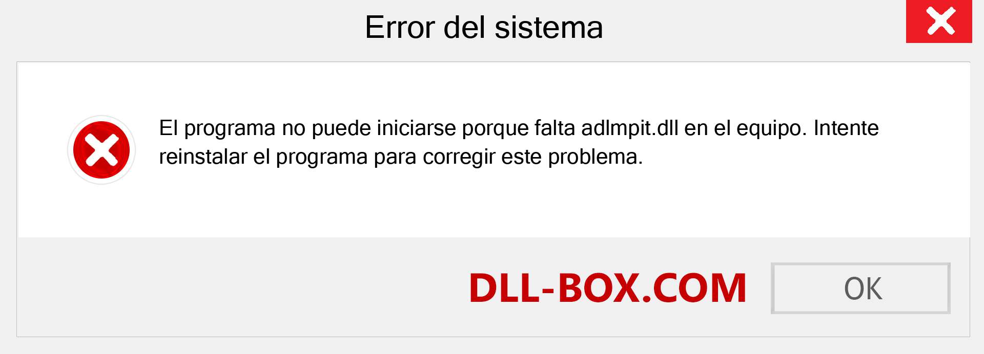 ¿Falta el archivo adlmpit.dll ?. Descargar para Windows 7, 8, 10 - Corregir adlmpit dll Missing Error en Windows, fotos, imágenes